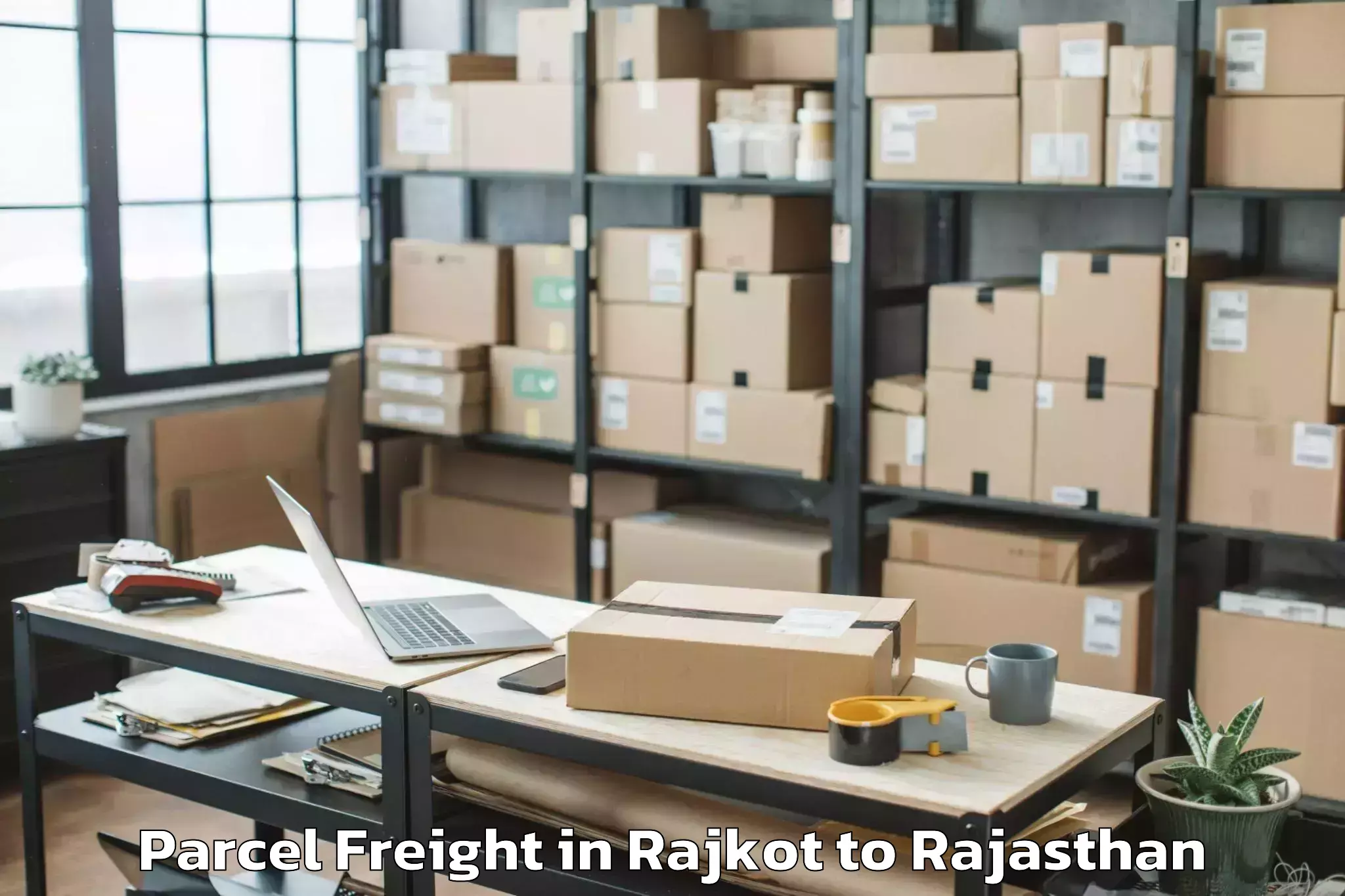 Book Rajkot to Bandikui Parcel Freight